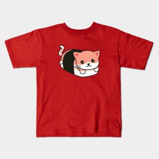 Cute Sushi Cat Roll Drawing Kids T-Shirt